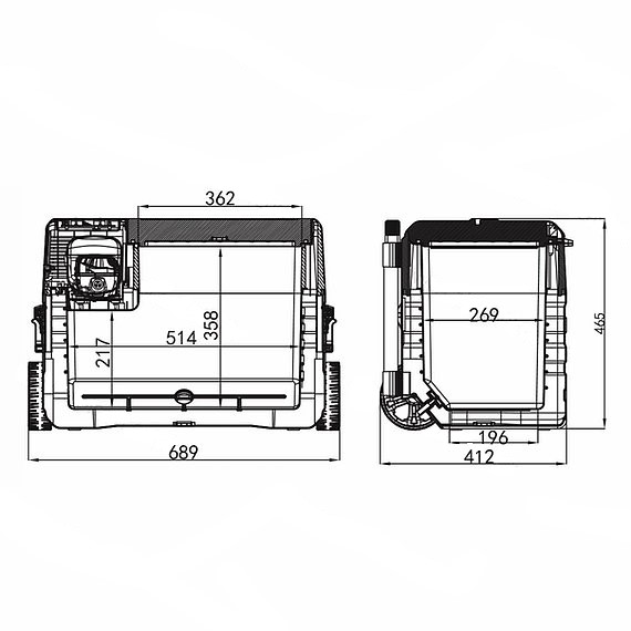 Компрессорный автохолодильник ALPICOOL NX-42 (42 л.) 12-24-220В