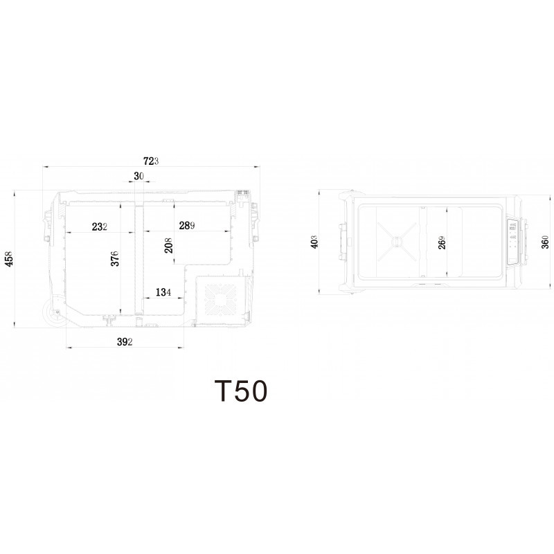 Компрессорный автохолодильник ALPICOOL T50 (50 л.) 12-24-220В