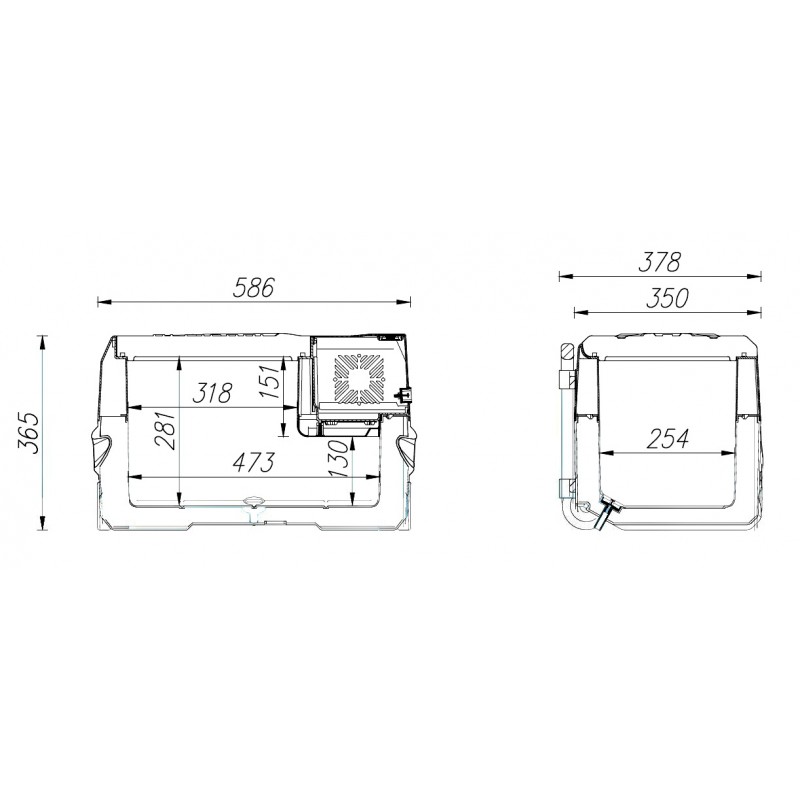 Компрессорный автохолодильник ALPICOOL CX30 (30 л.) 12-24-220В