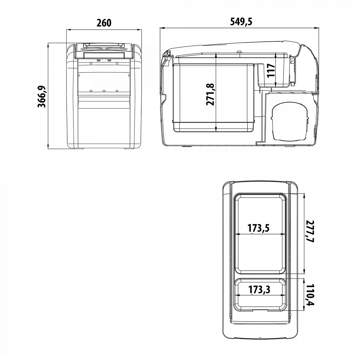 Автохолодильник компрессорный Dometic CDF 16