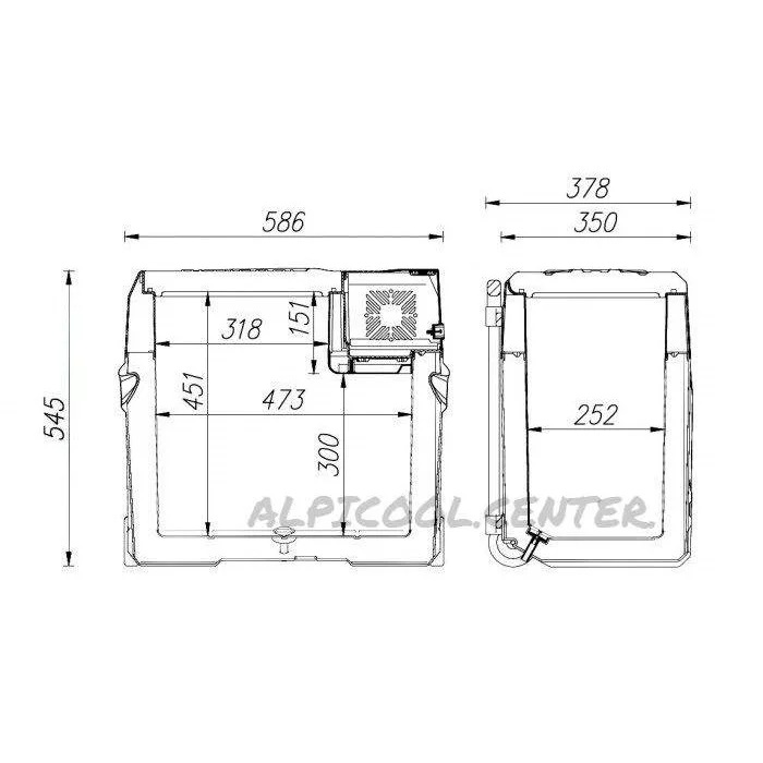 Компрессорный автохолодильник ALPICOOL CX50 (50 л.) 12-24-220В
