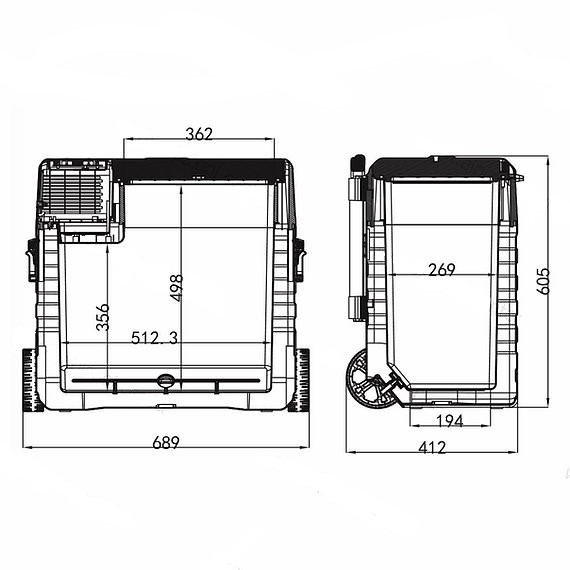 Компрессорный автохолодильник ALPICOOL NX-62 (62 л.) 12-24-220В