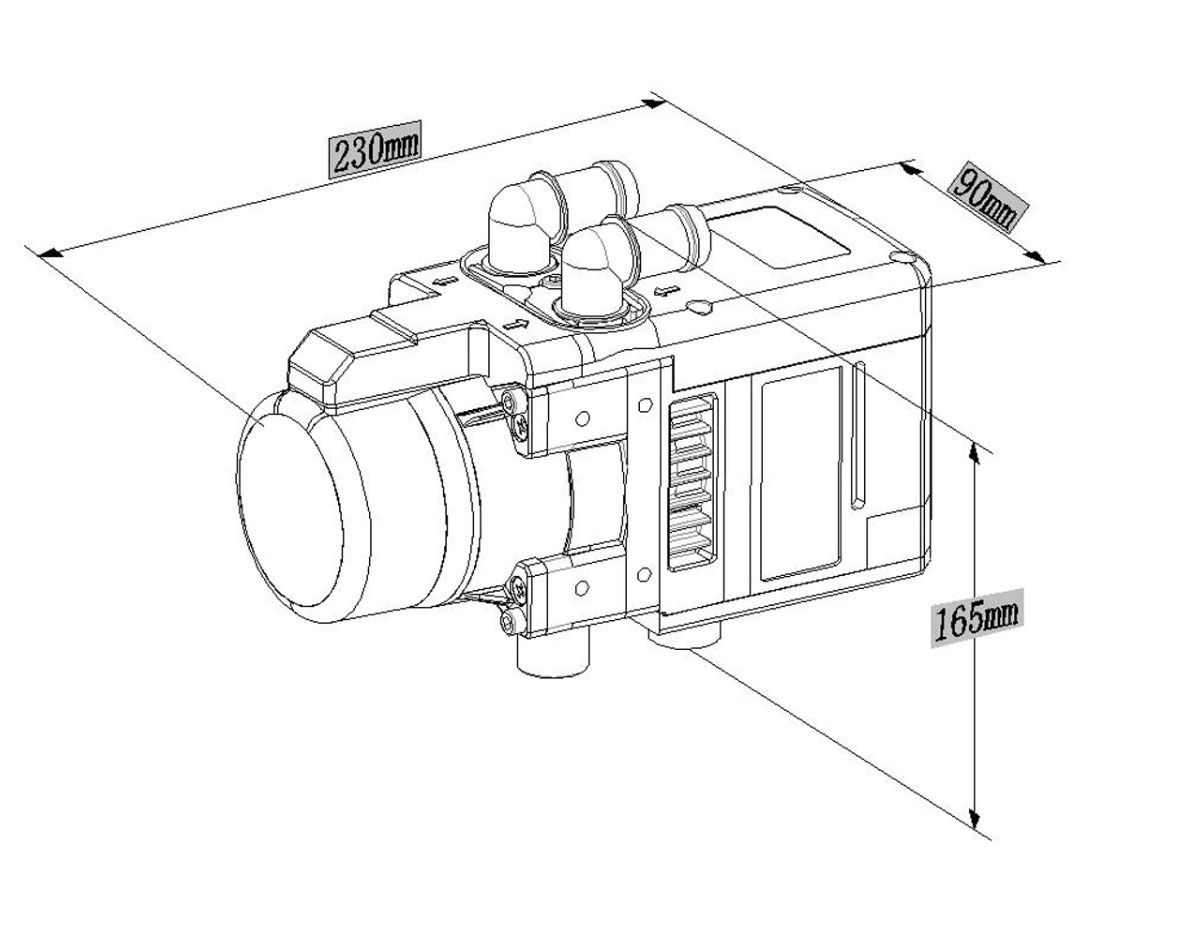 Автономный подогреватель двигателя СЕВЕРМАКС 5500-2 (бензин/дизель) 12В, с пультом ДУ