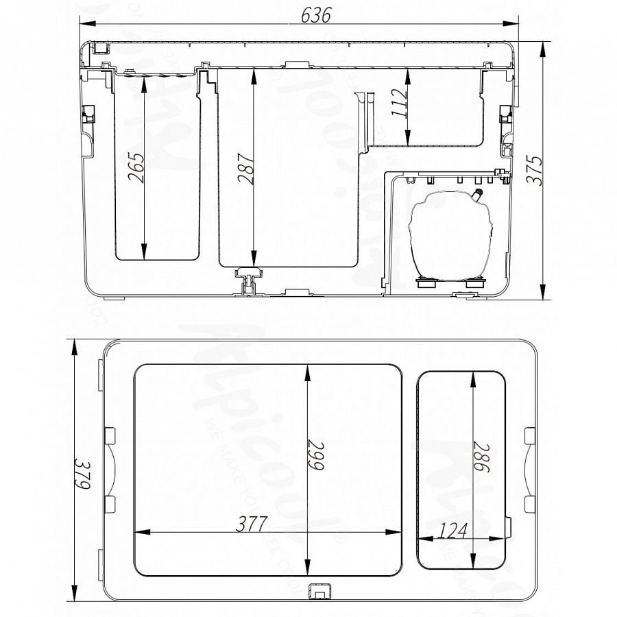 Автохолодильник компрессорный Alpicool BCD35 (35 л)