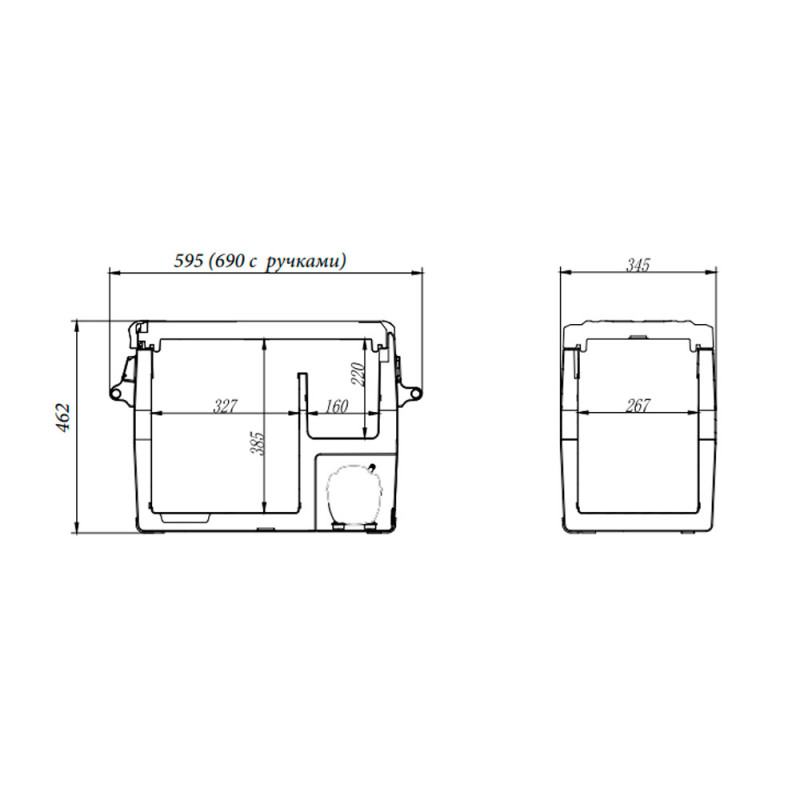 Автохолодильник компрессорный Alpicool NCF45 (42 л)