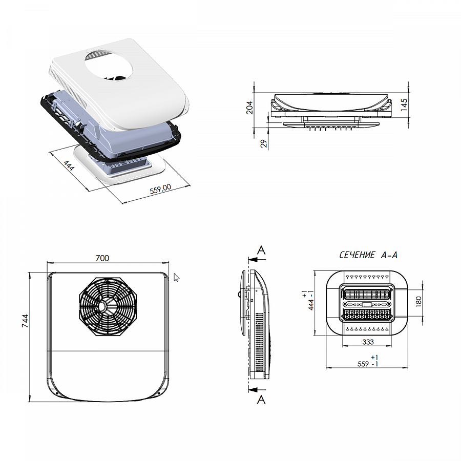 Автокондиционер МОНОБЛОК Frost AXI 1500 12В