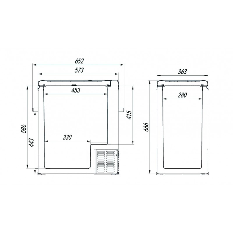 Компрессорный автохолодильник ALPICOOL C75 (75 л.) 12-24-220В