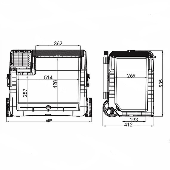 Компрессорный автохолодильник ALPICOOL NX-52 (52 л.) 12-24-220В
