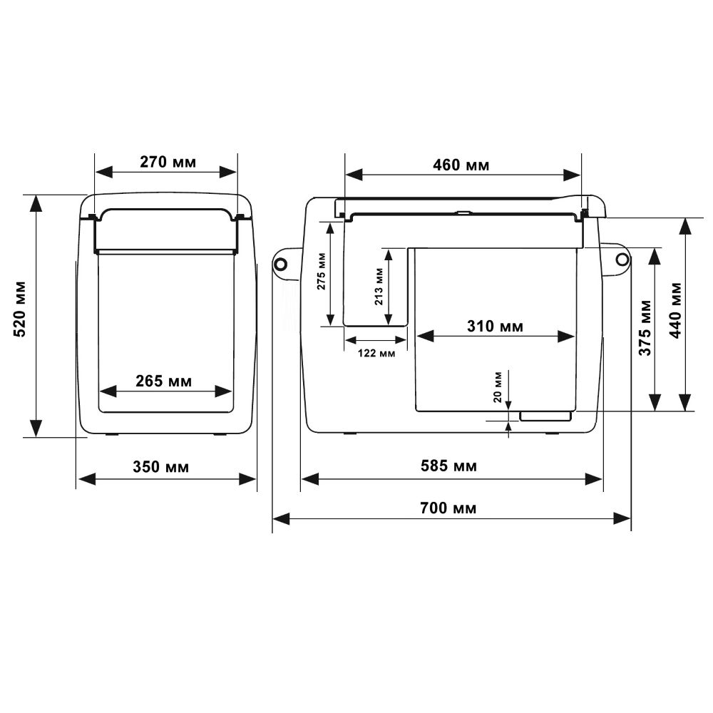 Компрессорный автохолодильник Indel B TB51