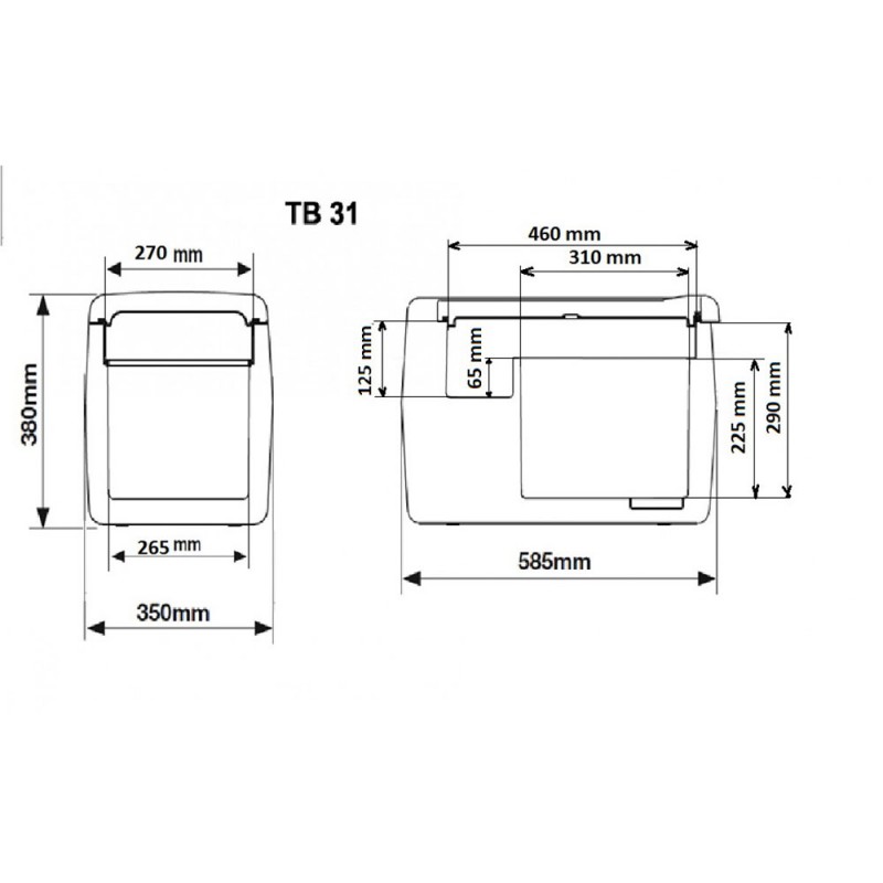 Компрессорный автохолодильник Indel B TB31