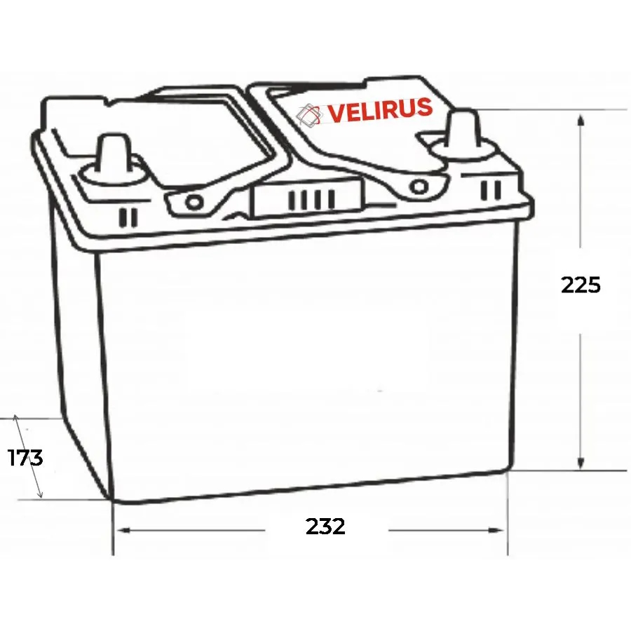 Аккумулятор автомобильный АКОМ 6СТ-65 VELIRUS-ASIA+EFB Евро EN 700 нижн.крепл.