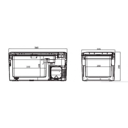 Компрессорный автохолодильник ALPICOOL K25 (25 л.) 12-24-220В