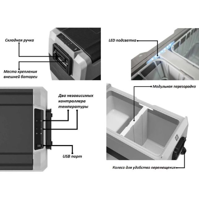 Компрессорный автохолодильник ALPICOOL T36 (36 л.) 12-24-220В